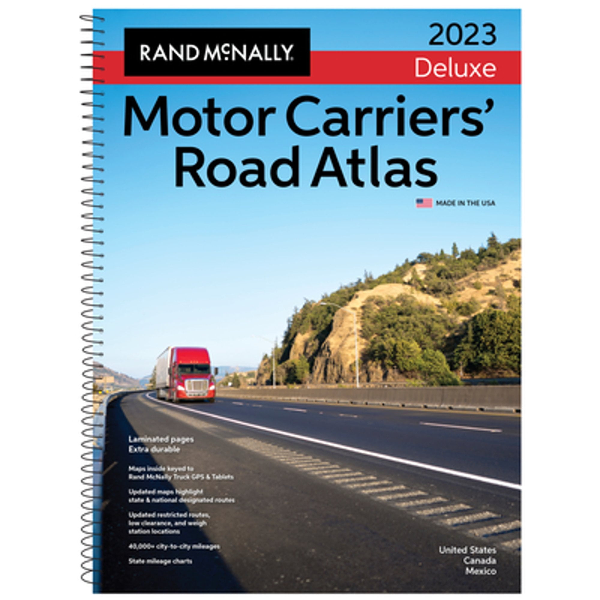Pre-Owned Rand Mcnally 2023 Deluxe Motor Carriers' Road Atlas (Paperback) 9780528026423
