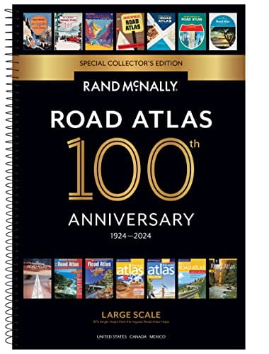 Pre-Owned Rand McNally 2024 Large Scale Road Atlas - 100th Anniversary Collector's Edition (Paperback)