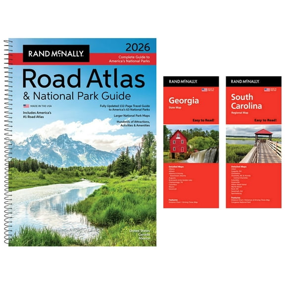 Rand McNally 2026 Road Atlas & National Park Guide with Georgia & South Carolina Maps