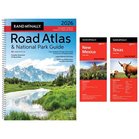 Rand McNally 2026 Road Atlas & National Park Guide with New Mexico & Texas Maps