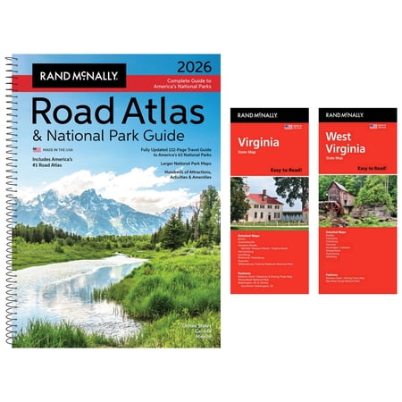 Rand McNally 2026 Road Atlas & National Park Guide with Virginia & West Virginia Maps