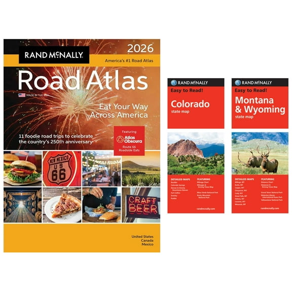 Rand McNally 2026 Road Atlas with Easy to Read Colorado & Montana/Wyoming Maps