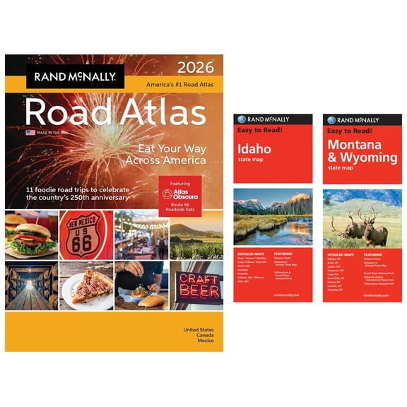 Rand McNally 2026 Road Atlas with Easy to Read Idaho & Montana/Wyoming Maps