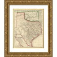 thumbnail image 1 of Rand McNally 26x32 Gold Ornate Wood Framed with Double Matting Museum Art Print Titled - Texas and Indian Territory - Rand McNally 1879, 1 of 4