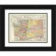 thumbnail image 1 of Rand McNally 32x25 Black Ornate Wood Framed with Double Matting Museum Art Print Titled - Washington - Rand McNally 1880, 1 of 4