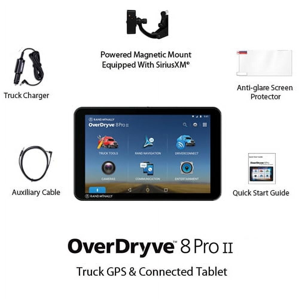 Rand McNally 8PROII OverDryve 8 Inch Wi-Fi Enabled Truck Navigator