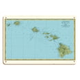 thumbnail image 1 of Rand McNally Atlas Map of Hawaii - Vintage Hawaiian Colored Cartographic Map c.1898 - 8 x 12 inch Vintage Wood Art Sign, 1 of 4