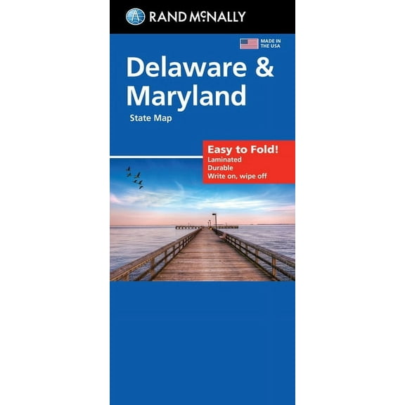 Rand McNally Easy to Fold: Delaware, Maryland Laminated Map, (Paperback)