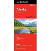 Rand McNally Easy to Read Alaska State Map, Paperback