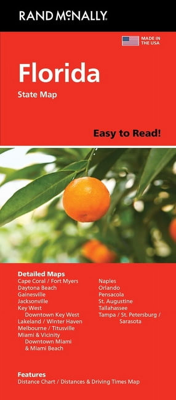 Rand McNally Easy to Read: Florida State Map, (Paperback)