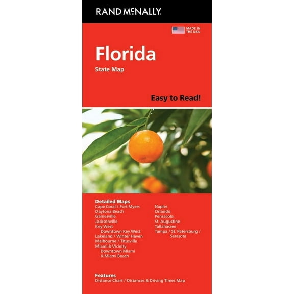 Rand McNally Easy to Read: Florida State Map, (Paperback)