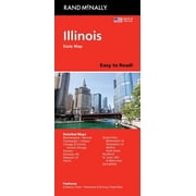 Rand McNally Easy to Read Illinois State Map, Paperback