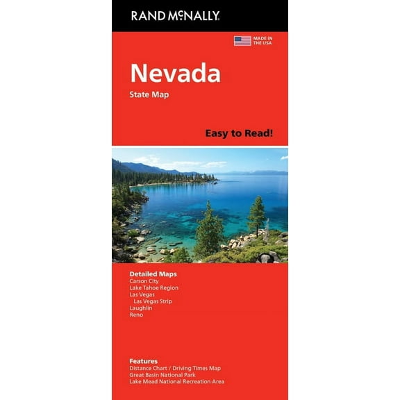 Rand McNally Easy to Read: Nevada State Map, (Paperback)
