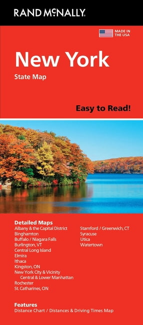 Rand McNally Easy to Read: New York State Map, (Paperback)