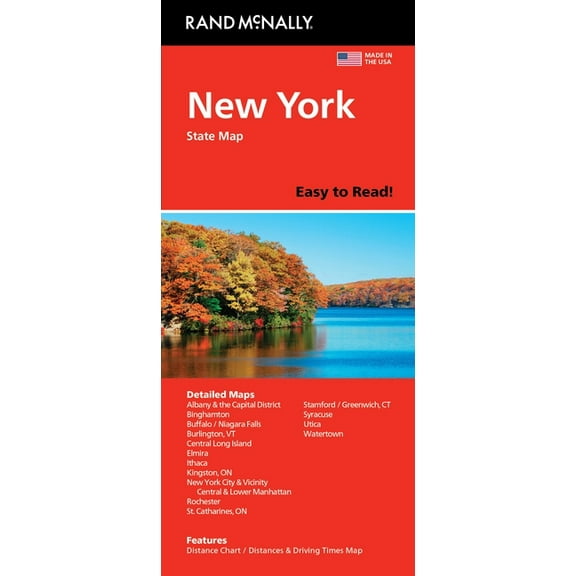 Rand McNally Easy to Read: New York State Map, (Paperback)
