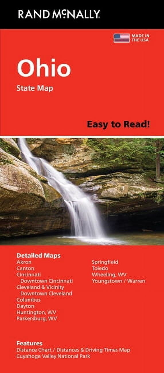 Rand McNally Easy to Read: Ohio State Map, (Paperback) - Walmart.com