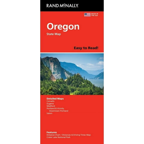 Rand McNally Easy to Read: Oregon State Map, (Paperback)