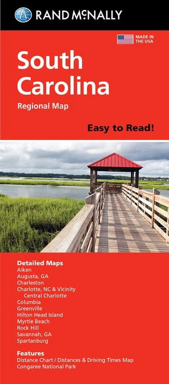 Rand McNally Easy to Read: South Carolina State Map - Walmart.com