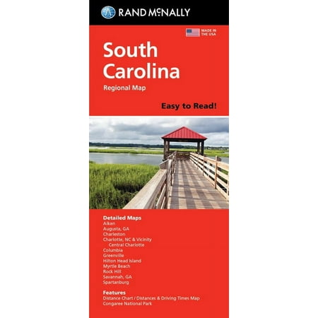 Rand McNally Easy to Read: South Carolina State Map
