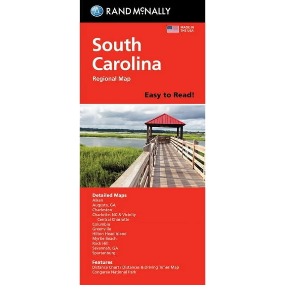 Rand McNally Easy to Read: South Carolina State Map