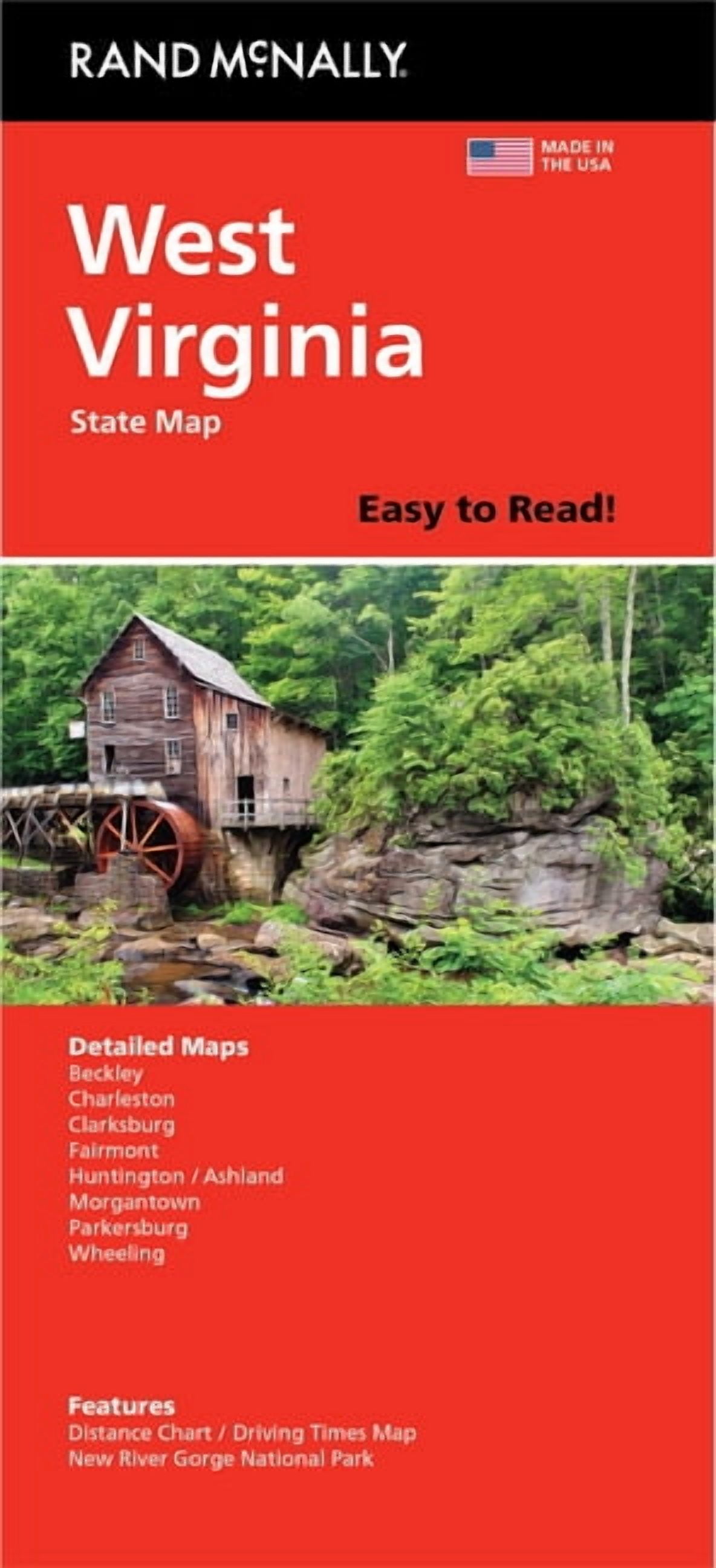 Rand McNally Easy to Read: West Virginia State Map, (Paperback ...