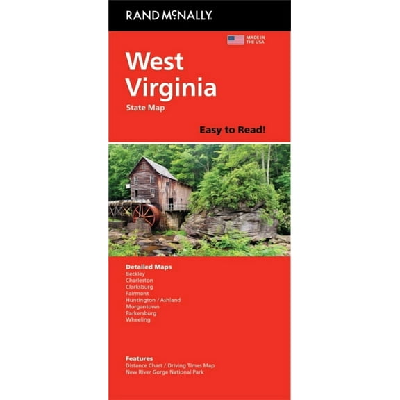 Rand McNally Easy to Read: West Virginia State Map, (Paperback)