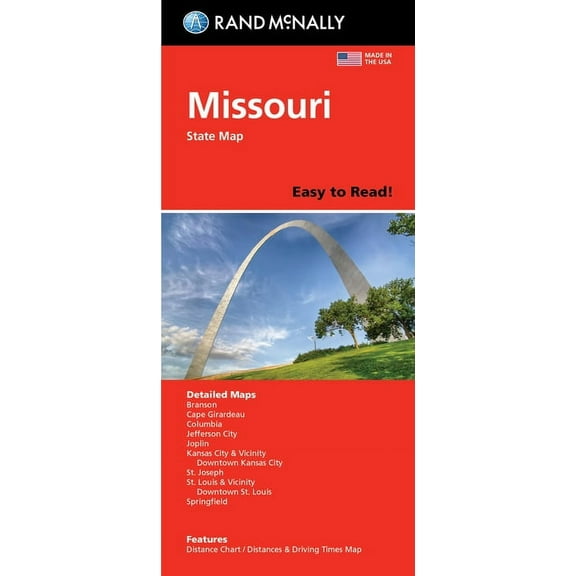 Rand McNally Foldable Missouri State Map, 3.94 x 0.16 in