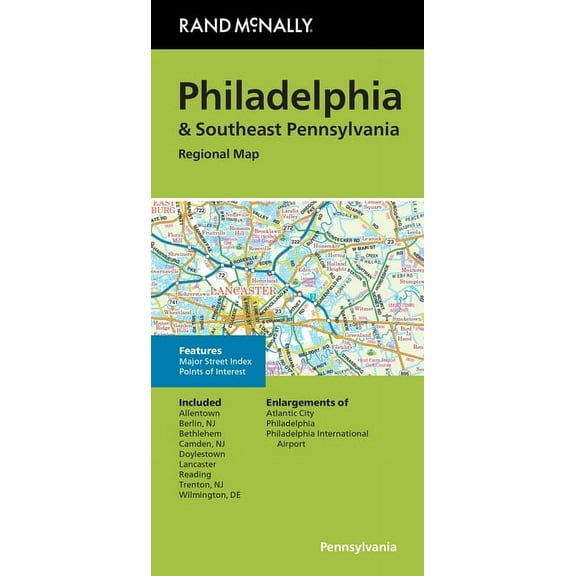 Rand McNally Folded Map: Philadelphia & Southeast Pennsylvania Regional Map, (Paperback)