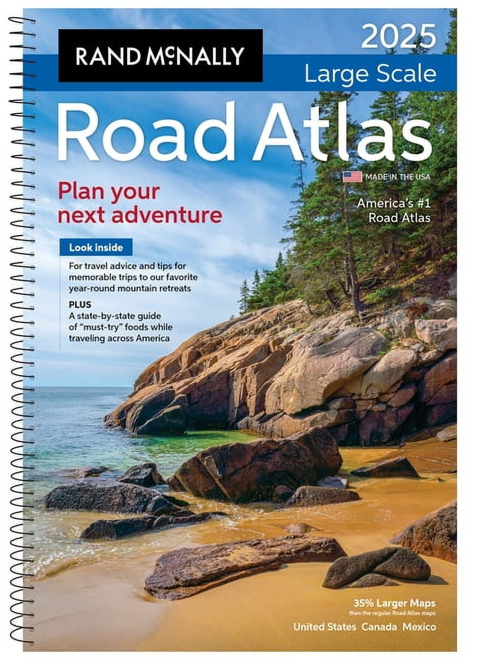 Rand McNally Large Scale 2025 Road Atlas, 10.79" x 0.79"