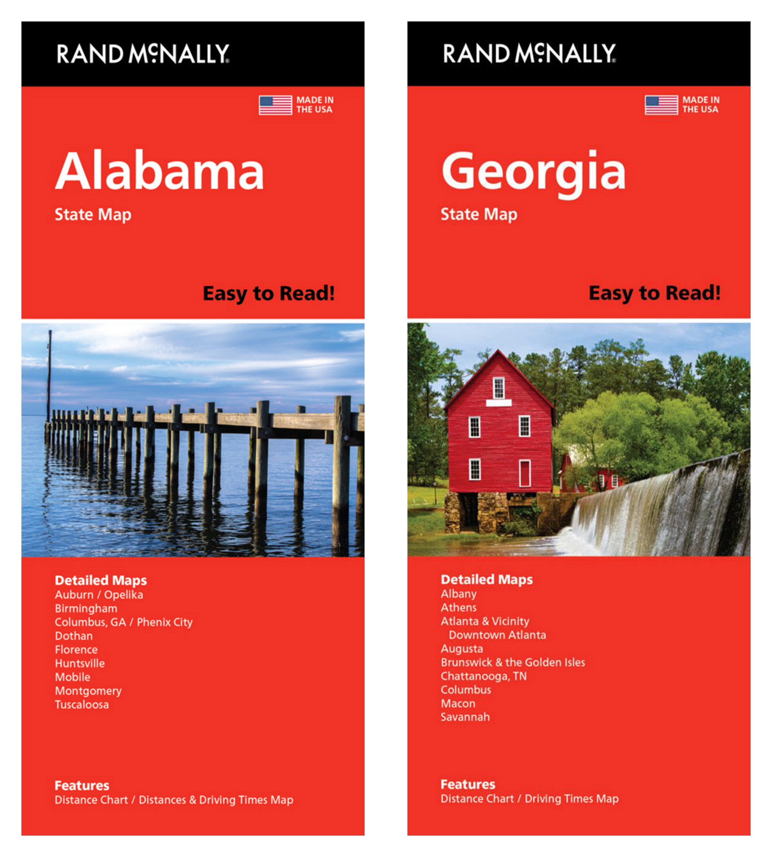 Rand McNally State Maps: Alabama and Georgia (2 Maps) - Walmart.com