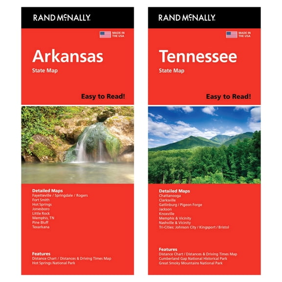 Rand McNally State Maps: Arkansas and Tennessee (2 Maps)
