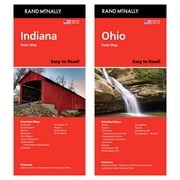 Rand McNally State Maps Indiana and Ohio 2 Maps