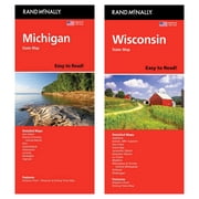 Rand McNally State Maps Michigan and Wisconsin 2 Maps