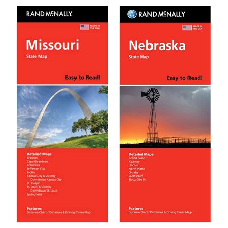 Rand McNally State Maps: Missouri and Nebraska (2 Maps)