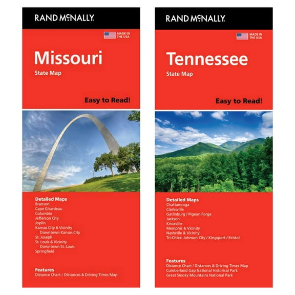 Rand McNally State Maps: Missouri and Tennessee (2 Maps)