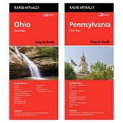 Rand McNally State Maps Ohio and Pennsylvania 2 Maps