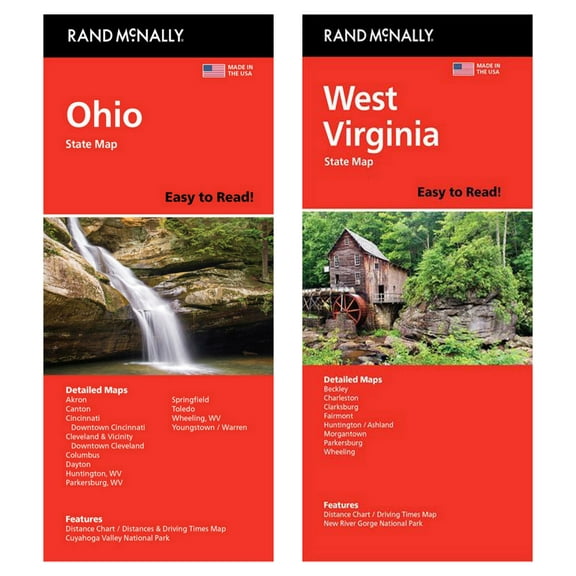 Rand McNally State Maps: Ohio and West Virginia (2 Maps)