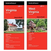 Rand McNally State Maps Virginia and West Virginia 2 Maps