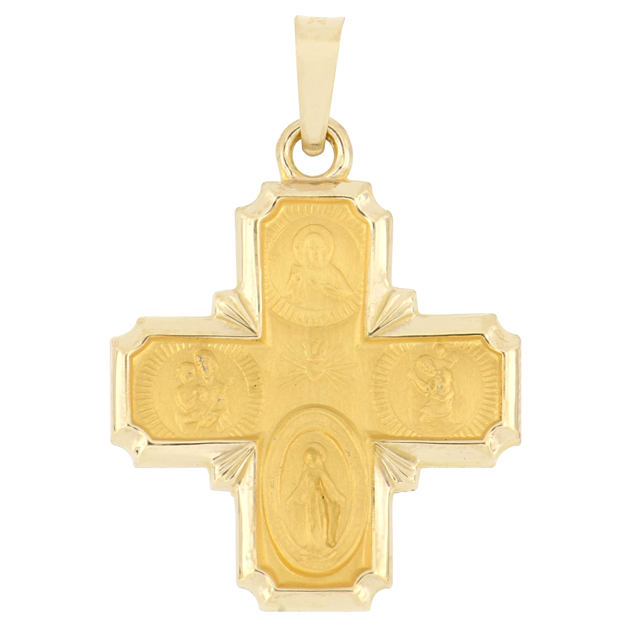 Rand & Paseka Mfg. Co. 14 KT Yellow Gold Two-Sided Four Way Medal