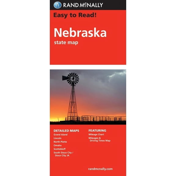 Rand mcnally easy to read! nebraska state map: 9780528881848