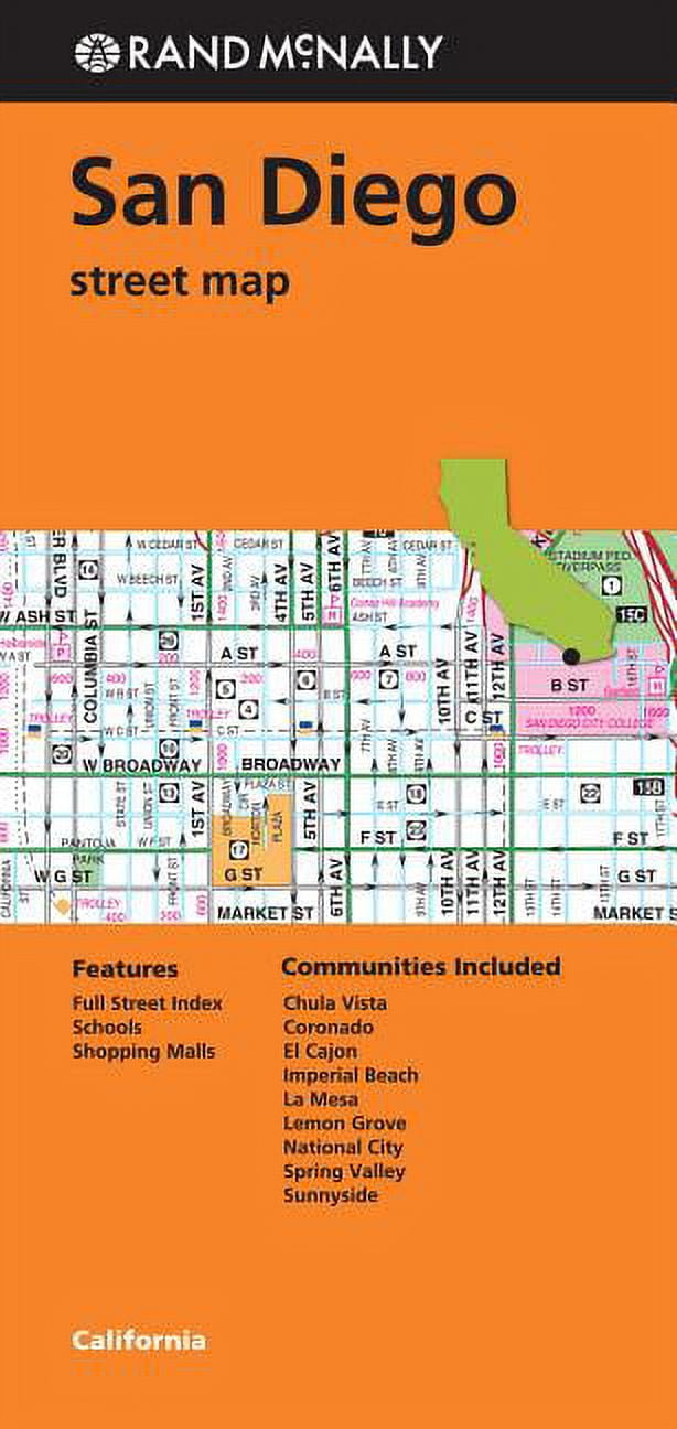 Rand mcnally san diego, california street map 9780528008825