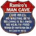 thumbnail image 1 of Randal's Man Cave Rules Sign Shield Metal Gift 211110023340, 1 of 1
