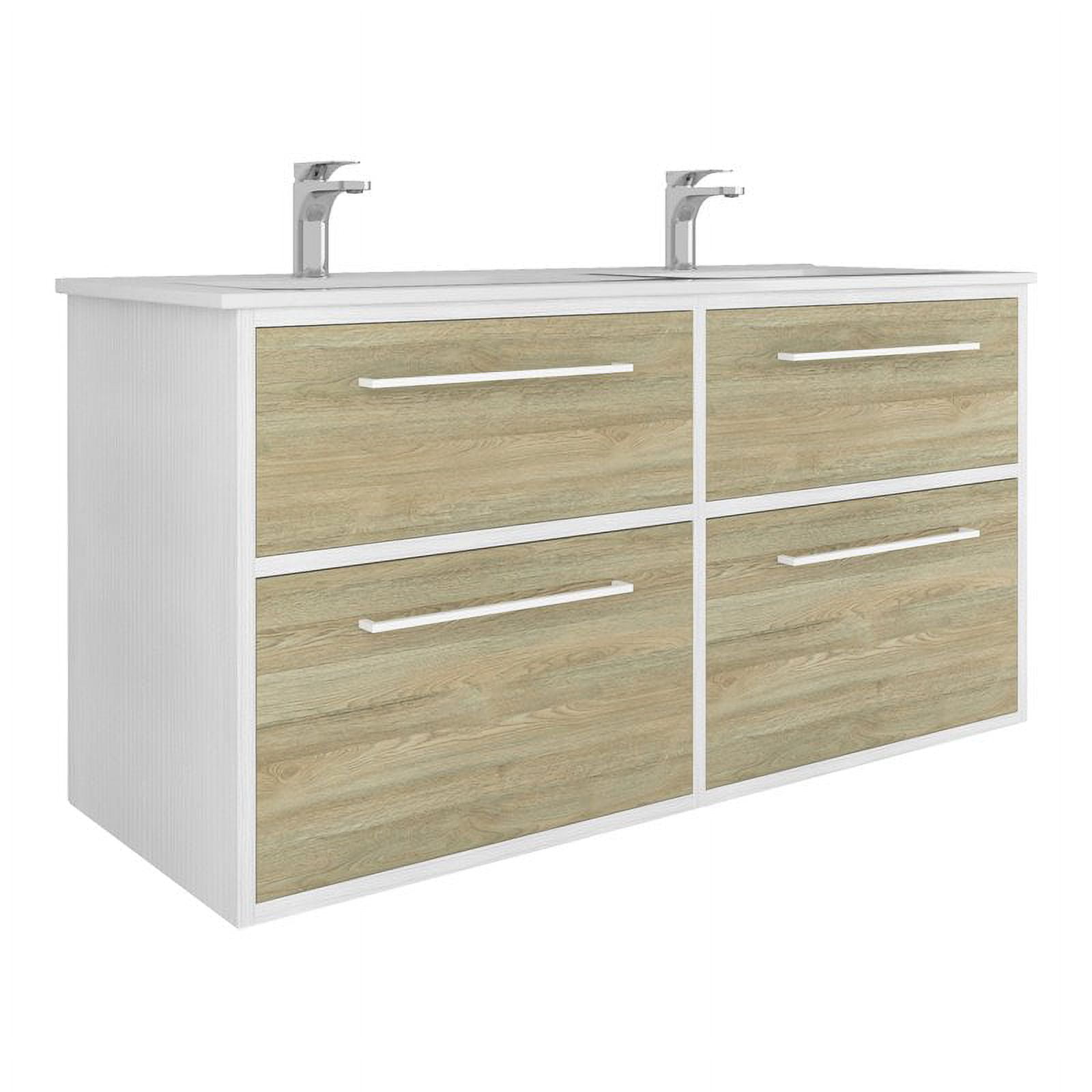 Randalco Chelsea 48" Modern Wood Bathroom Vanity with Sink in Toasted ...