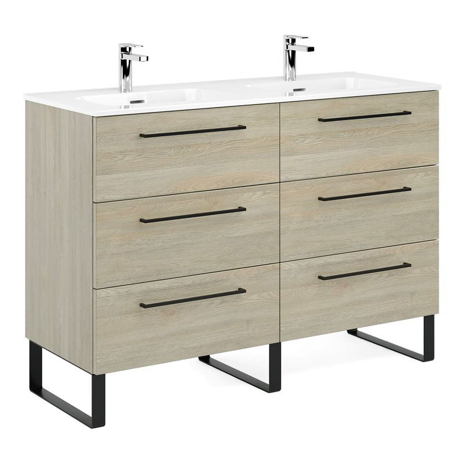 Randalco Denver 48" Modern Wood Bathroom Vanity with Sink in Toasted ...