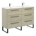 thumbnail image 1 of Randalco Denver 48" Modern Wood Bathroom Vanity with Sink in Toasted Oak/Black, 1 of 10