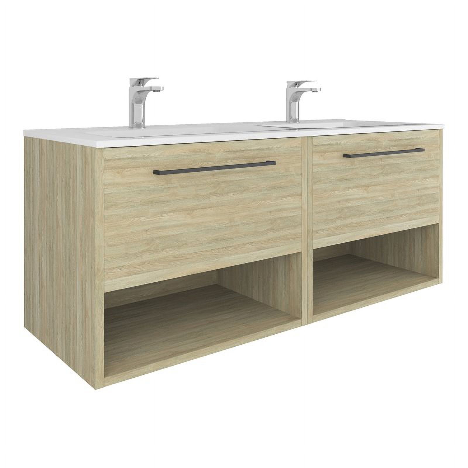 Randalco Soho 48" Modern Wood Bathroom Vanity with Sink in Toasted Oak ...