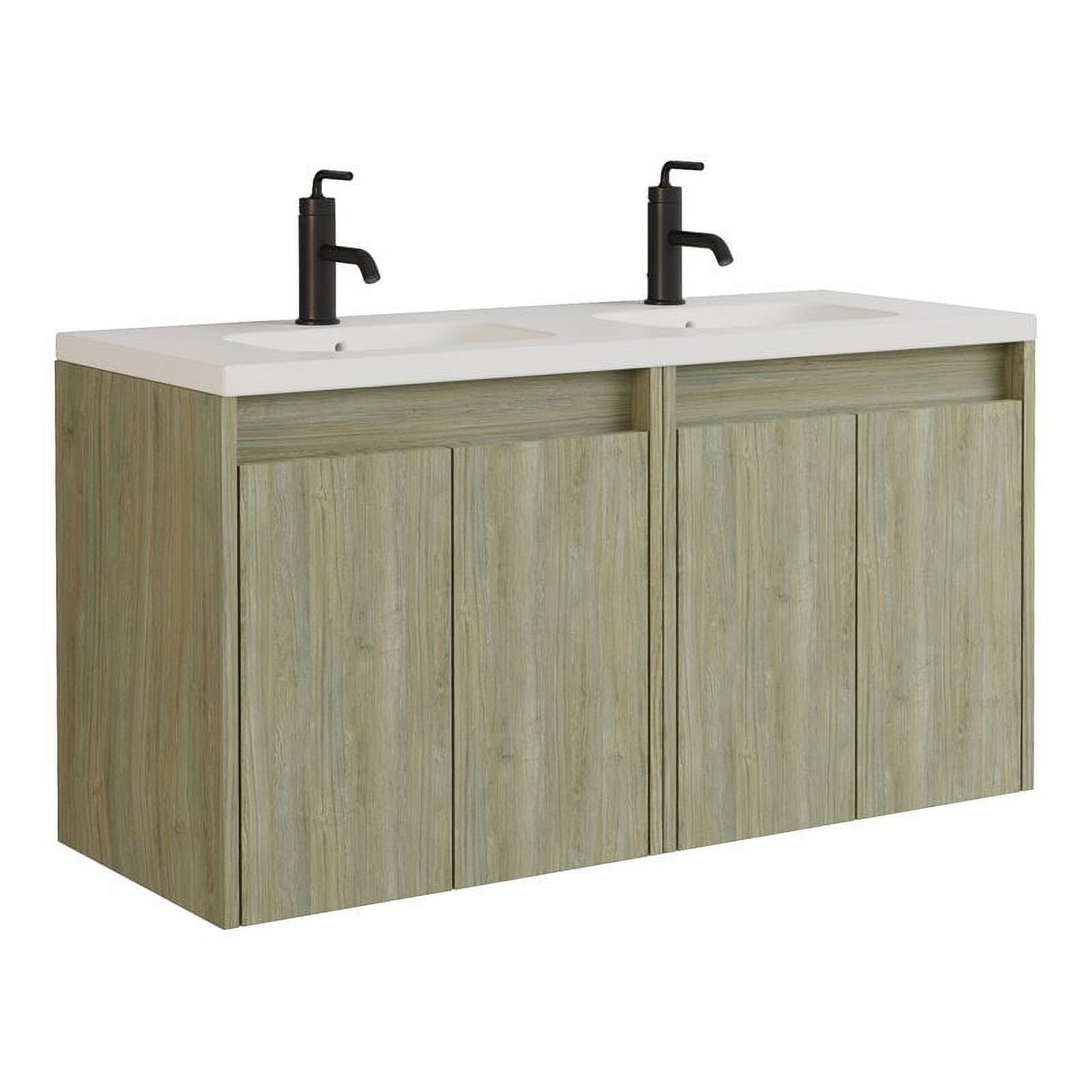 Randalco Urban 48" Modern Wood Bathroom Vanity with Sink in Toasted Oak ...