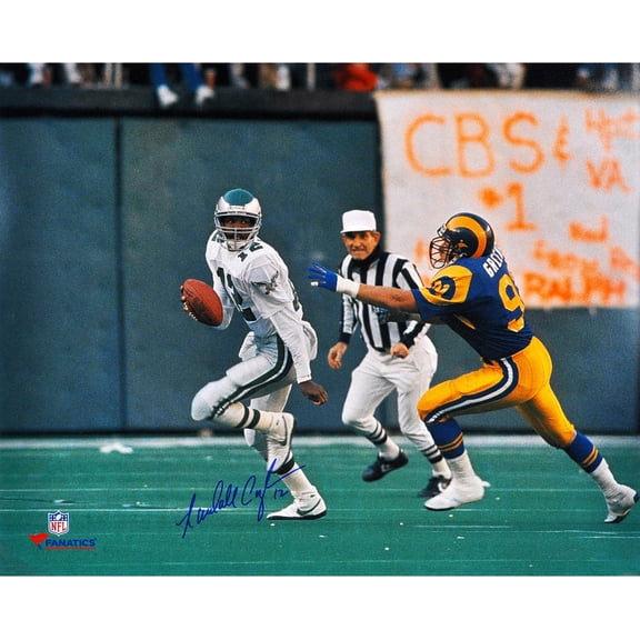Randall Cunningham Philadelphia Eagles Autographed 16" x 20" White Uniform Scramble Photograph - Fanatics Authentic Certified