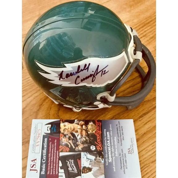 Randall Cunningham signed Philadelphia Eagles retro mini helmet JSA