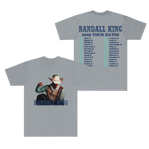 Randall King 2025 Tour T-Shirts Cosplay Women Men Fashion Crewneck Short Sleeve Tee